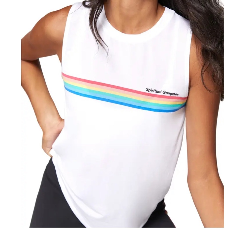 Spiritual Gangster Muscle Tee In Stone